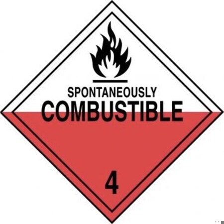 Accuform DOT PLACARD HAZARD CLASS 4  MPL403VP100 MPL403VP100